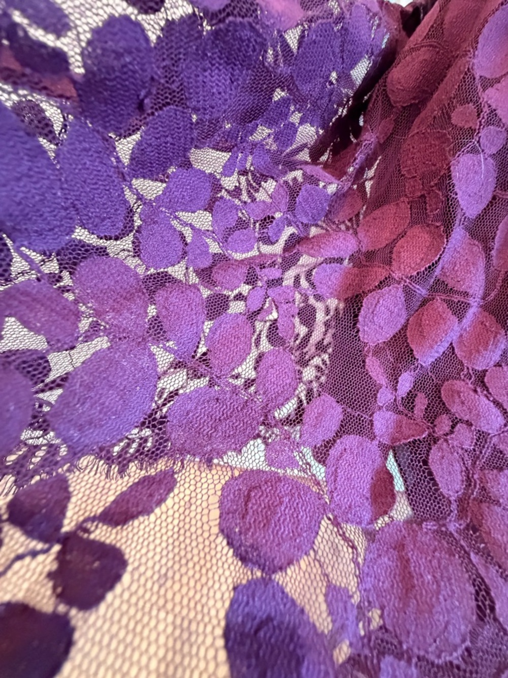 Free People Plum Lace Long-Sleeve Midi Dress - Picture 3 of 4